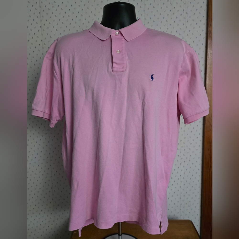 Polo By Ralph Lauren; Pink; Men's; Short Sleeve; Polo Shirt;  Size XL; Pre Owned